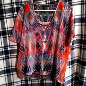 Style & co cami with sheer top